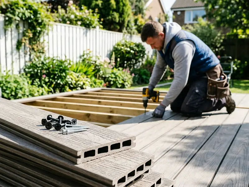Composite decking installation in Chiswick